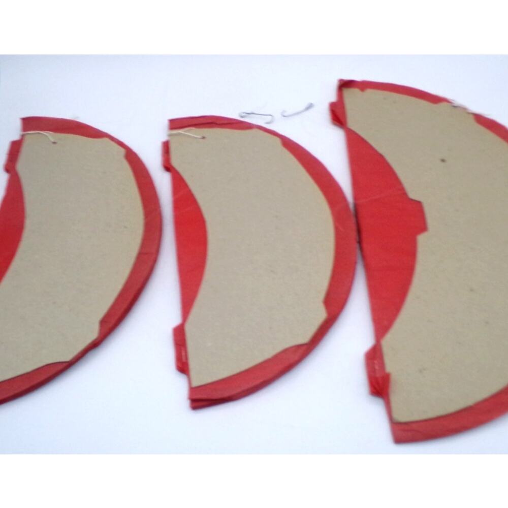 3 Vintage Large Valentine Christmas Red Red White Honeycomb Tissue Paper Balls - Picture 8 of 14